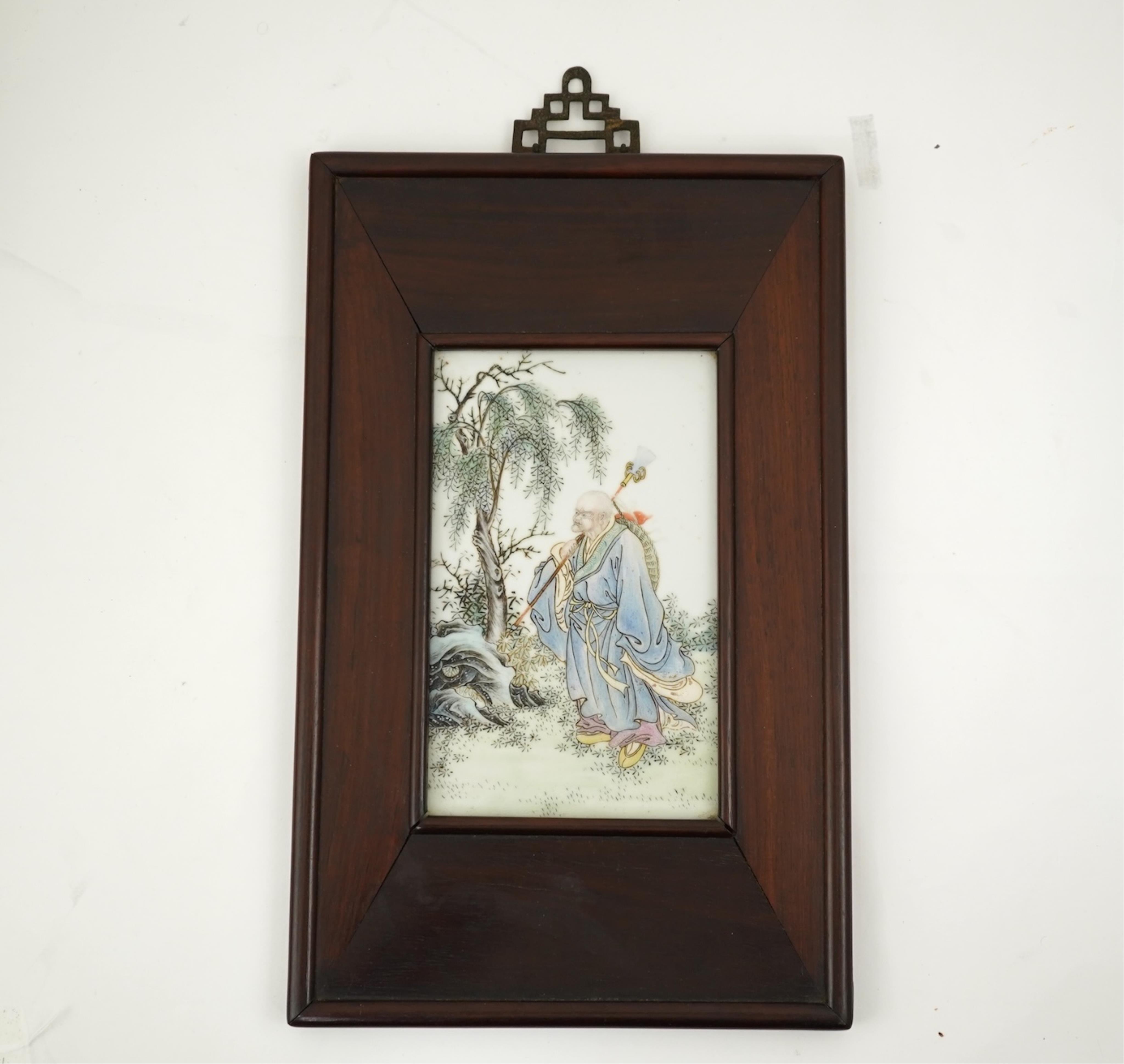 A Chinese famille rose ‘Li Tieguai’ plaque, Republic period